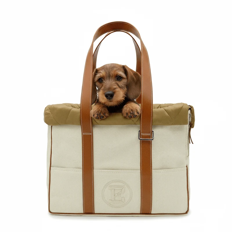 Sac de Voyage Teckel Canvas & Cuir Cognac