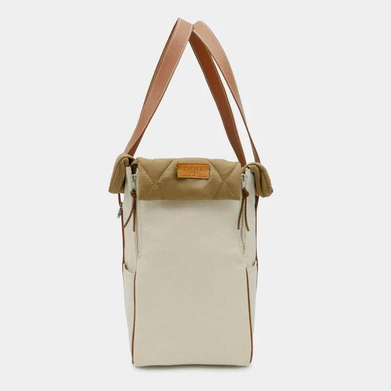 Sac de Voyage Teckel Canvas & Cuir Cognac