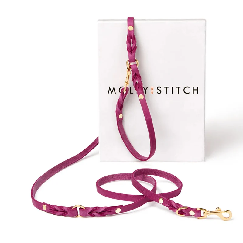 Sellerie Teckel Collier Cuir Butter Flamingo
