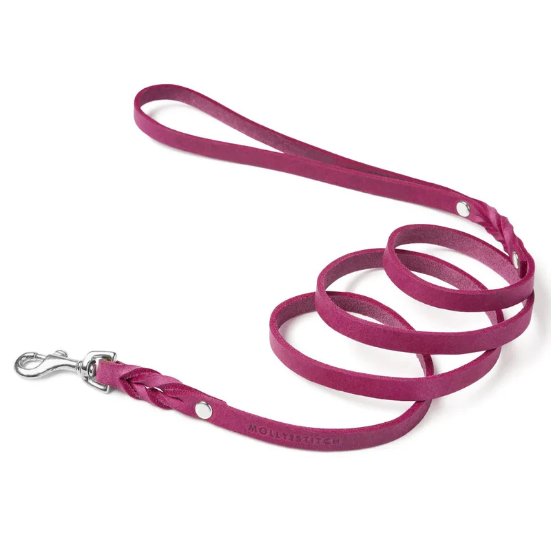 Sellerie Teckel Laisse Cuir Butter Flamingo