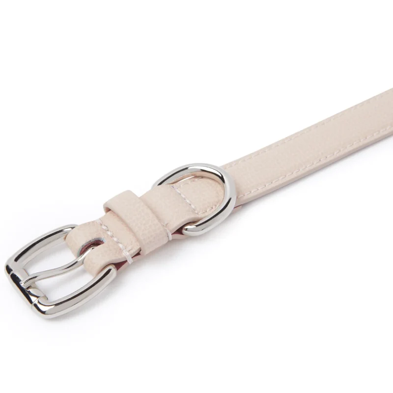 Sellerie Teckel Collier Cuir Toscan Rose