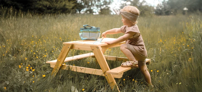 Picknicktisch für Kinder – spielerisch draußen wie drinnen