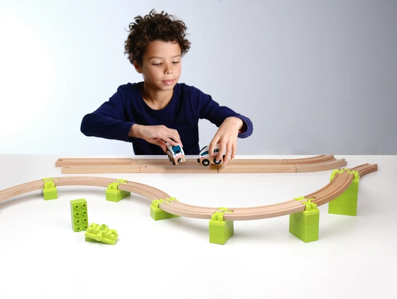 Die Hochbahn – NOPPI Set (24 Teile) – beeindruckende Schienenlandschaften