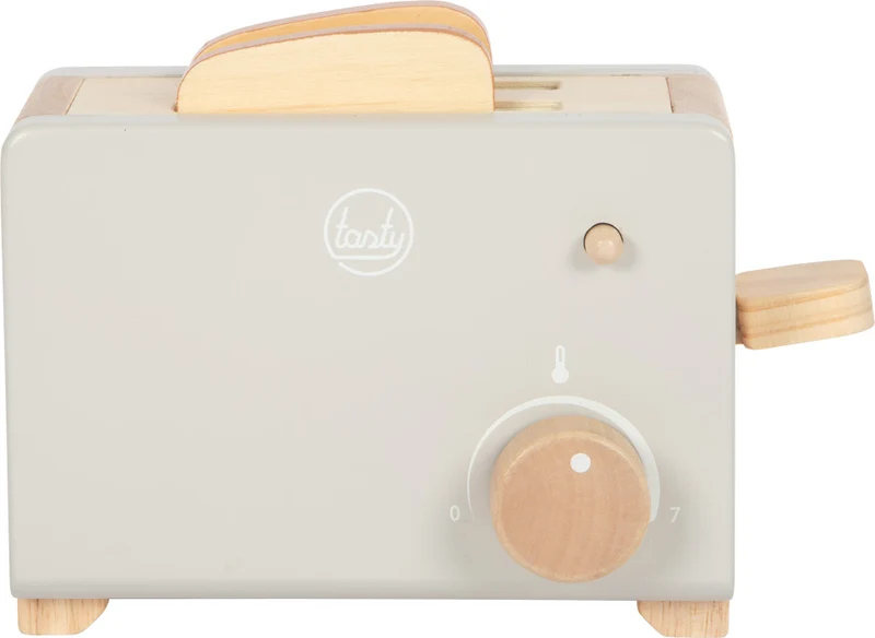Toaster-Set Grau „Tasty“ – Holz-Spielzeugküche mit Zubehör