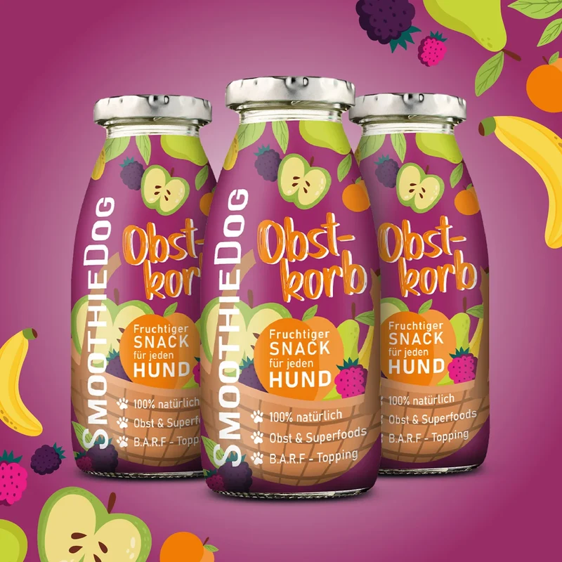 Hundesmoothie Obstkorb