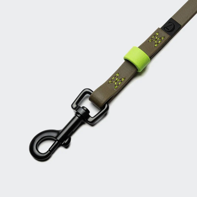 Schleppleine BioThane Ipanema Olive-Neongrün