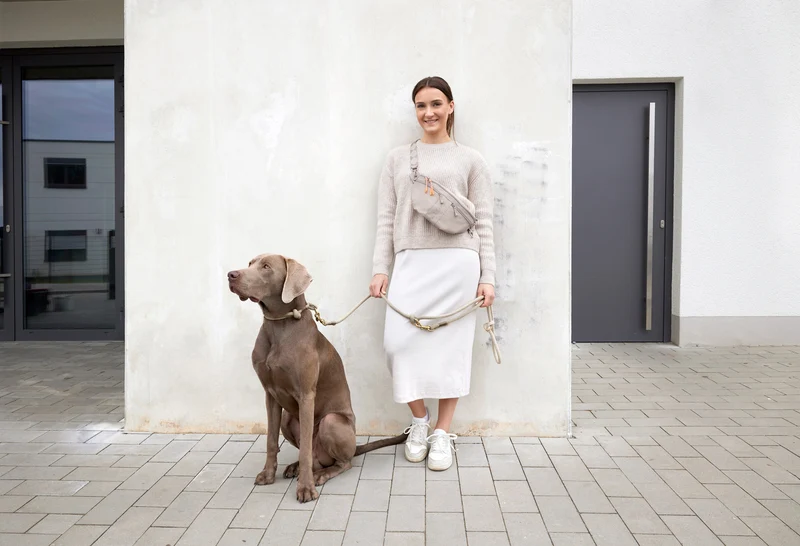 Hunde Leckerlibeutel Emma Taupe
