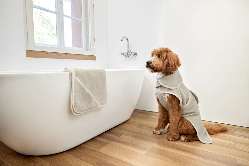 Hundebademantel Robi Beige
