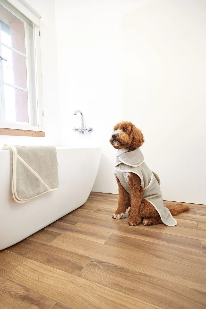 Hundebademantel Robi Beige