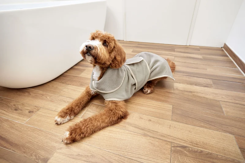 Hundebademantel Robi Beige