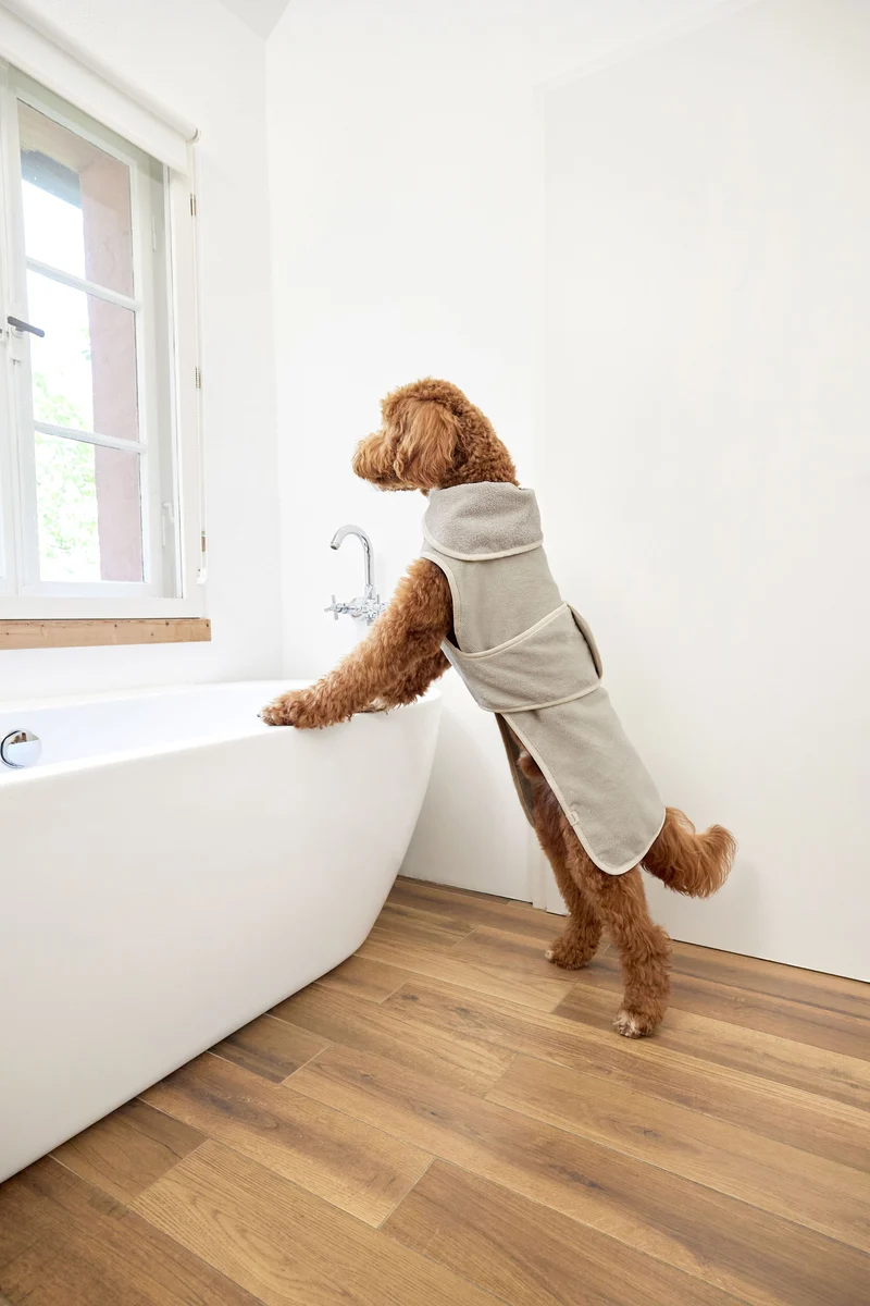 Hundebademantel Robi Beige