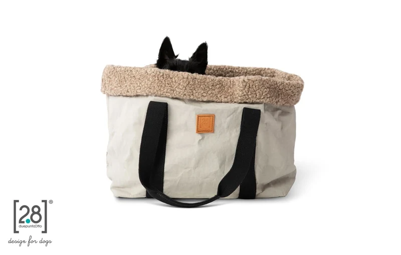 DOROTHEA Paper Dog Bag Grey Bouclé-Wool