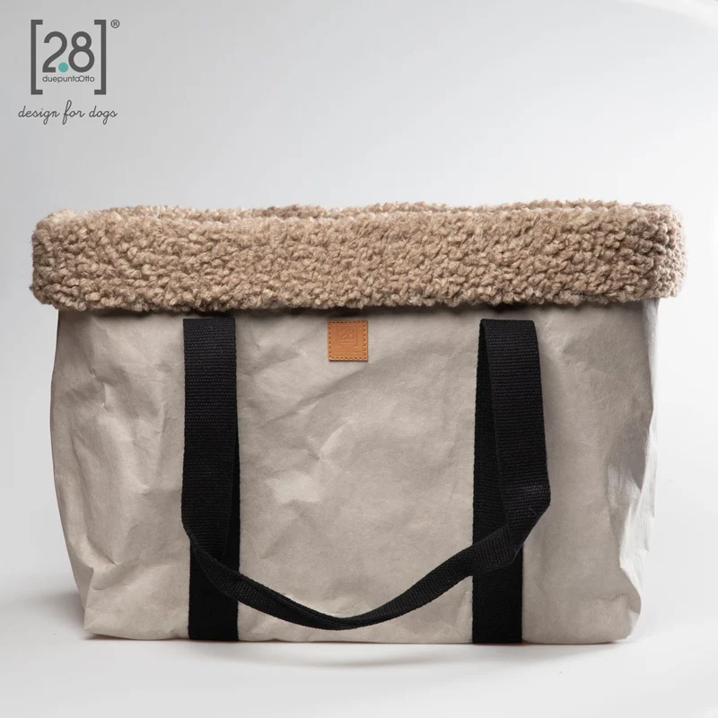 DOROTHEA Paper Dog Bag Grey Bouclé-Wool