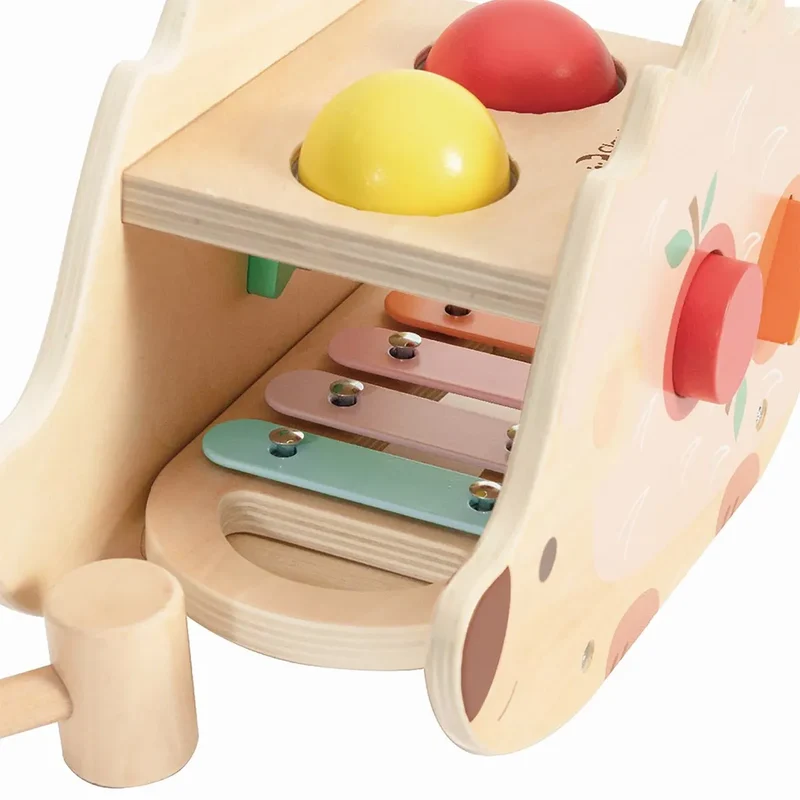 Klopfspiel „Igel“ 3-in-1 – Motorik- & Musikspiel aus Holz