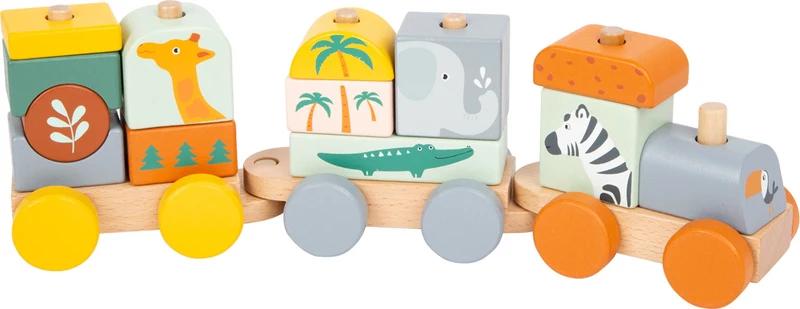 Holzzug Safari – Zieh- & Steckspielzeug für kleine Entdecker