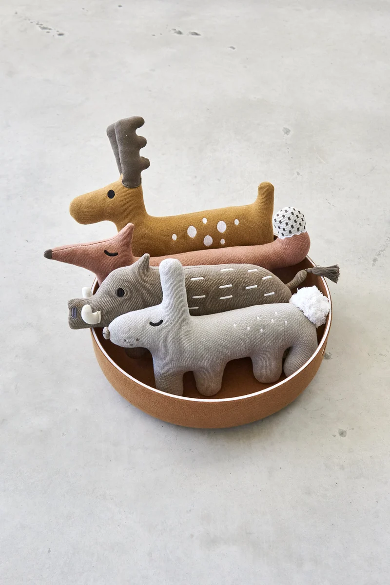 Bosco Stofftier Hase Grau