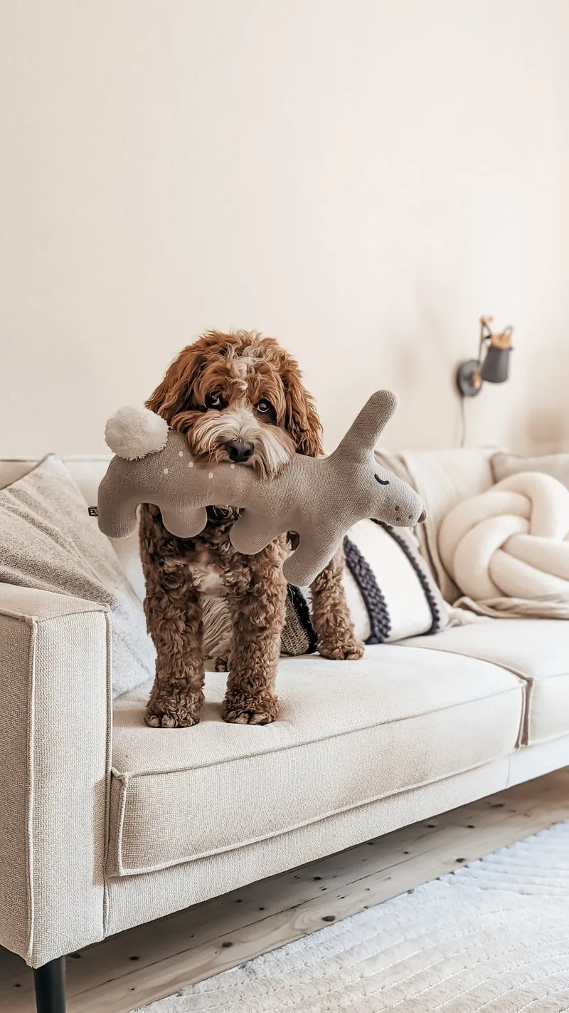 Bosco Stofftier Hase Grau