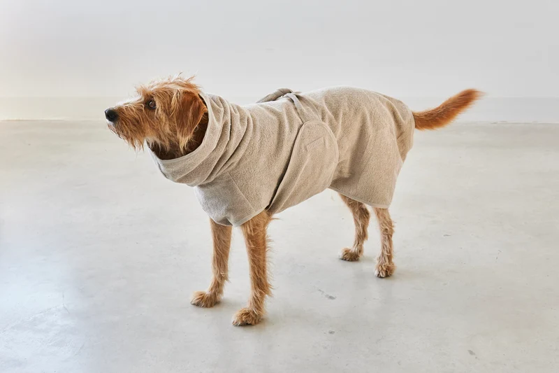 Bagno Hundebademantel Greige