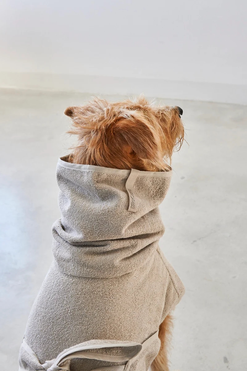 Bagno Hundebademantel Greige