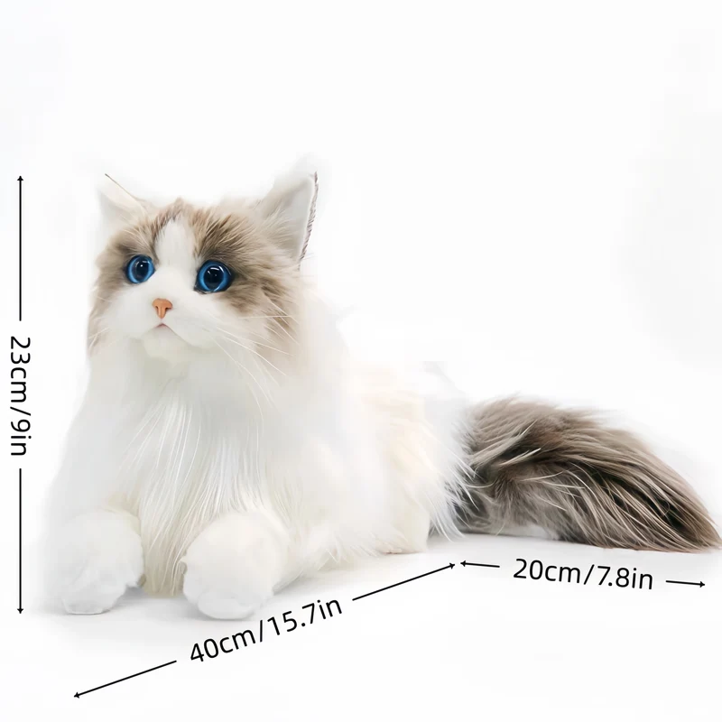 Lebensechte Plüsch-Katze Kuscheltier, Katzen Puppe