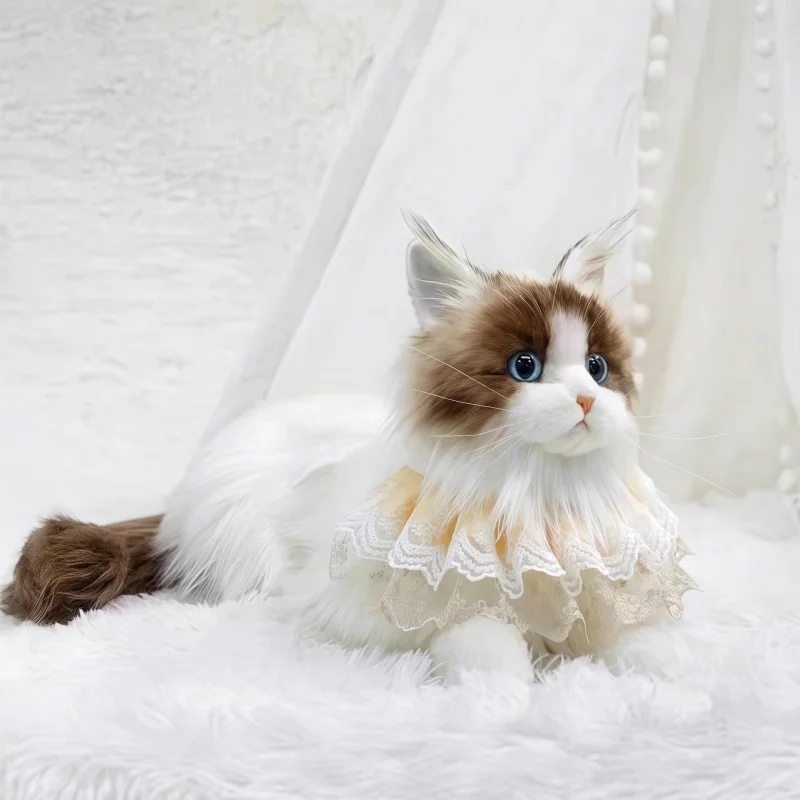 Lebensechte Plüsch-Katze Kuscheltier, Katzen Puppe