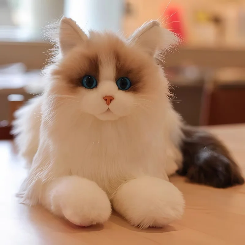 Lebensechte Plüsch-Katze Kuscheltier, Katzen Puppe
