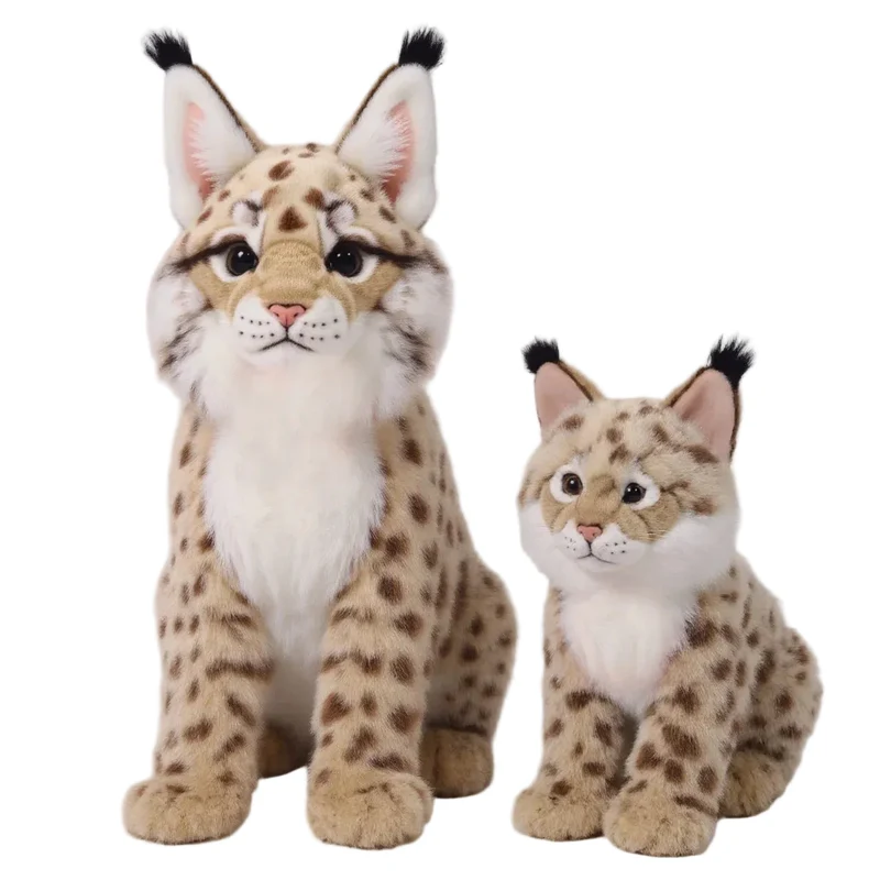 Realistischer Luchs als fröhliches Kuscheltier