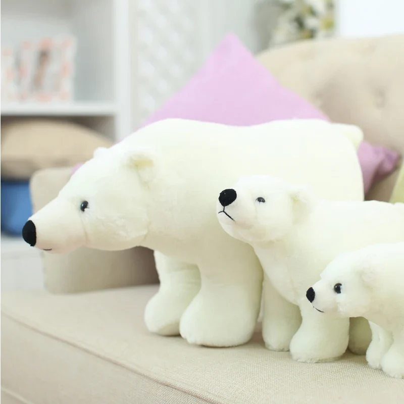 Flauschiger Eisbär Plüschtier (ca. 20/25/35/45cm)