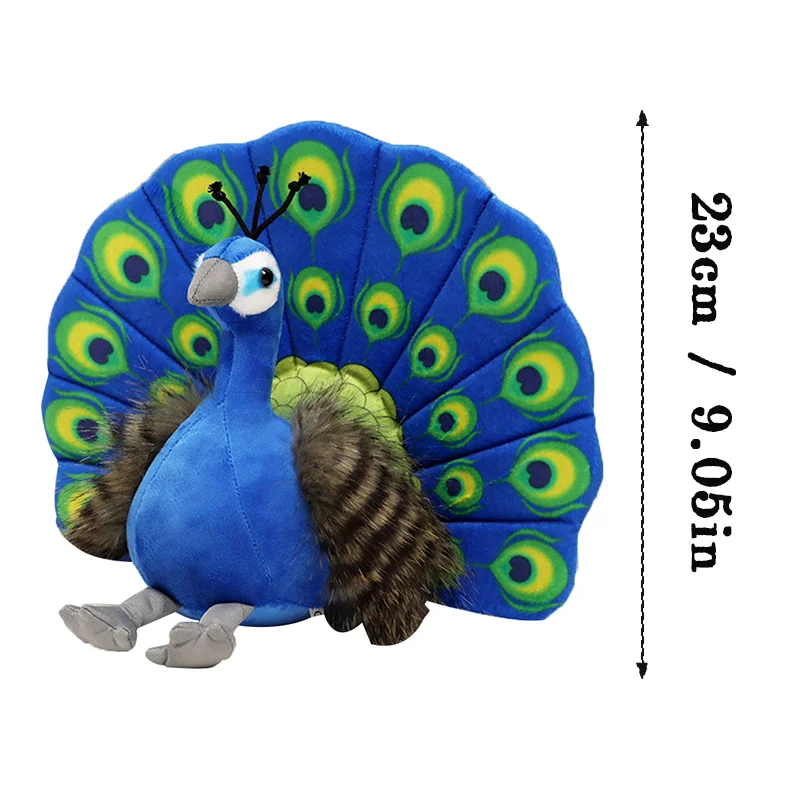 Farbenfrohe Pfau Kuscheltiere (ca. 20cm)