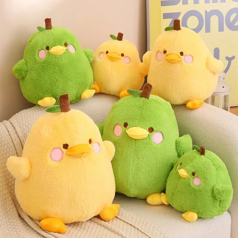 Niedliches Enten Plüschtier in Apfel oder Birnen Look