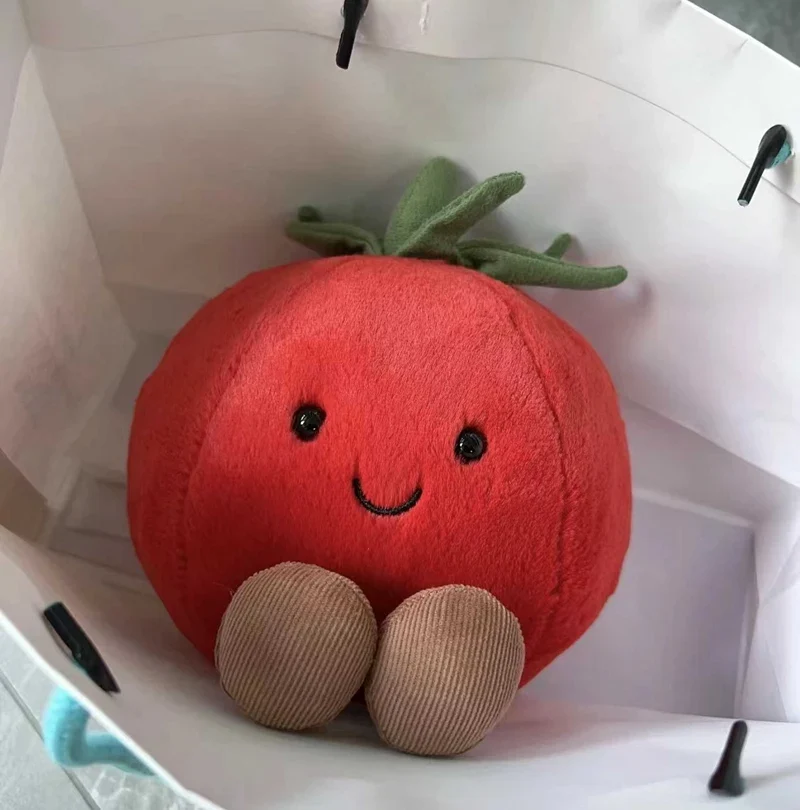 Freundliche Tomate als Plüschtier (ca. 15cm)
