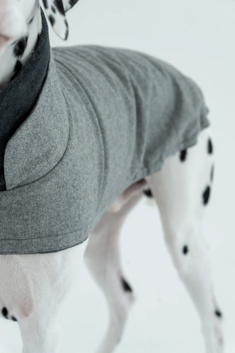 Hundemantel Brooklyn Flanell Grey
