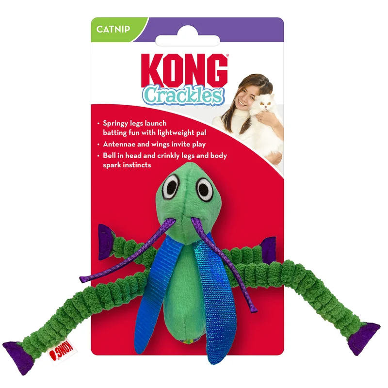 Katzenspielzeug KONG® Crackles Grasshopper