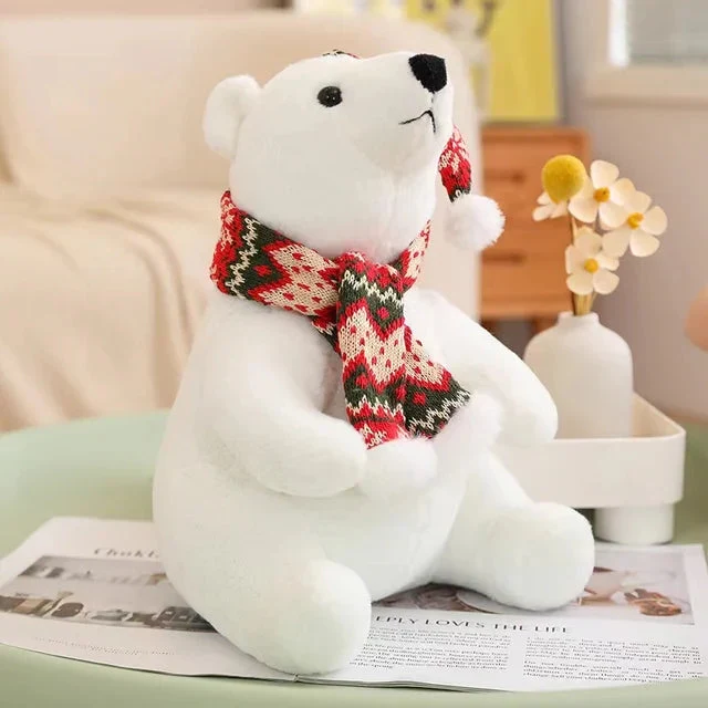 Plüschtier Weihnachts Eisbär – Kuscheltier - Stofftier
