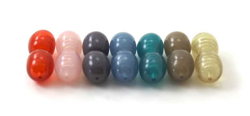 10 Stück bunte, polierte Schraubverschlüsse für Bernsteinschmuck