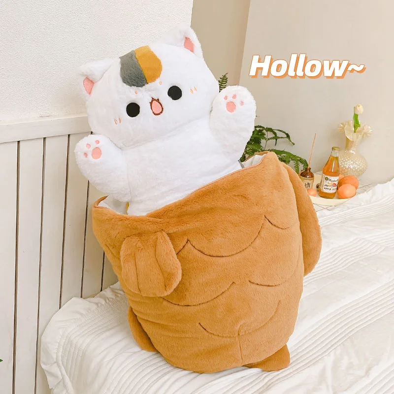 Kawaii Taiyaki Katze Plüschtier (ca. 30cm bis 80cm)