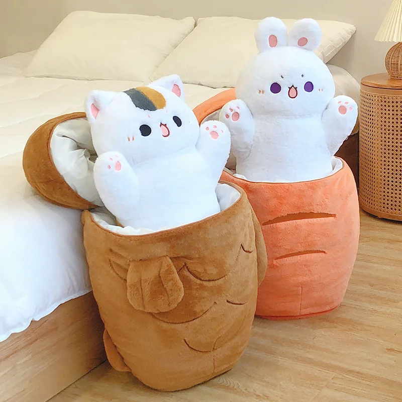 Kawaii Taiyaki Katze Plüschtier (ca. 30cm bis 80cm)