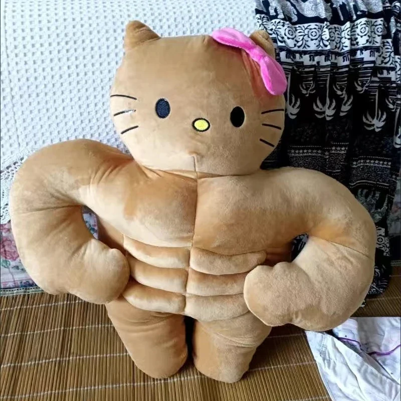 Kawaii Kitty Muskel Plüschtier (ca.40cm)
