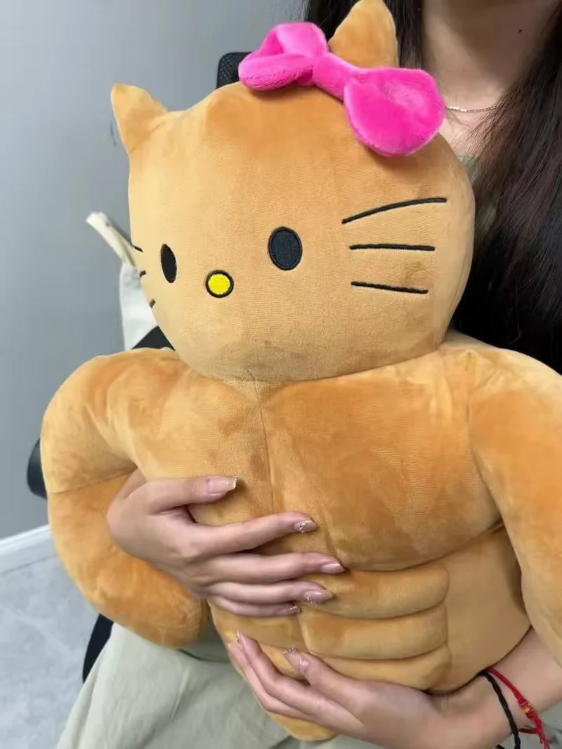 Kawaii Kitty Muskel Plüschtier (ca.40cm)