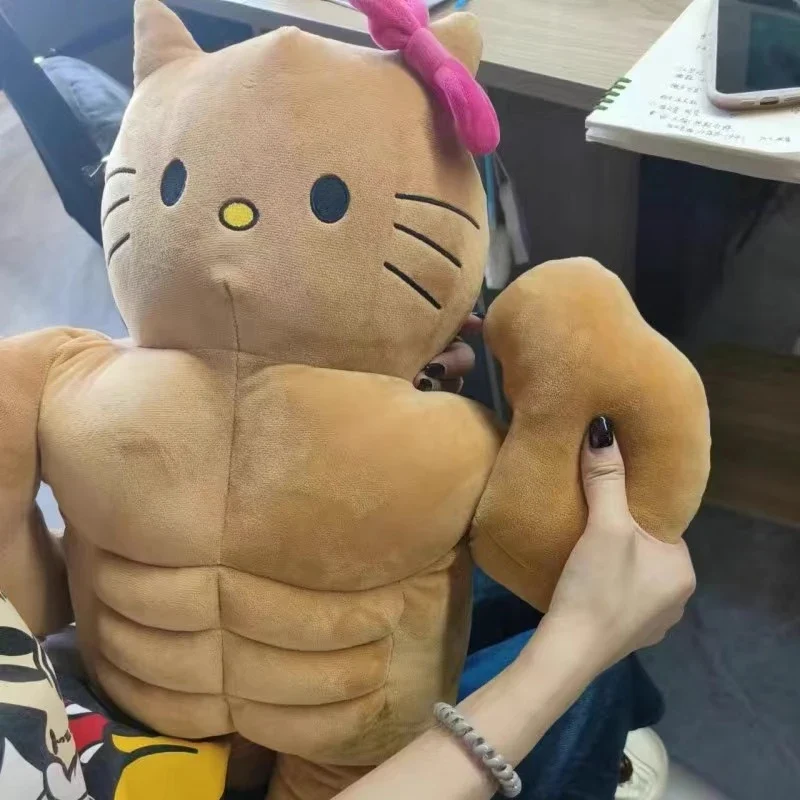 Kawaii Kitty Muskel Plüschtier (ca.40cm)