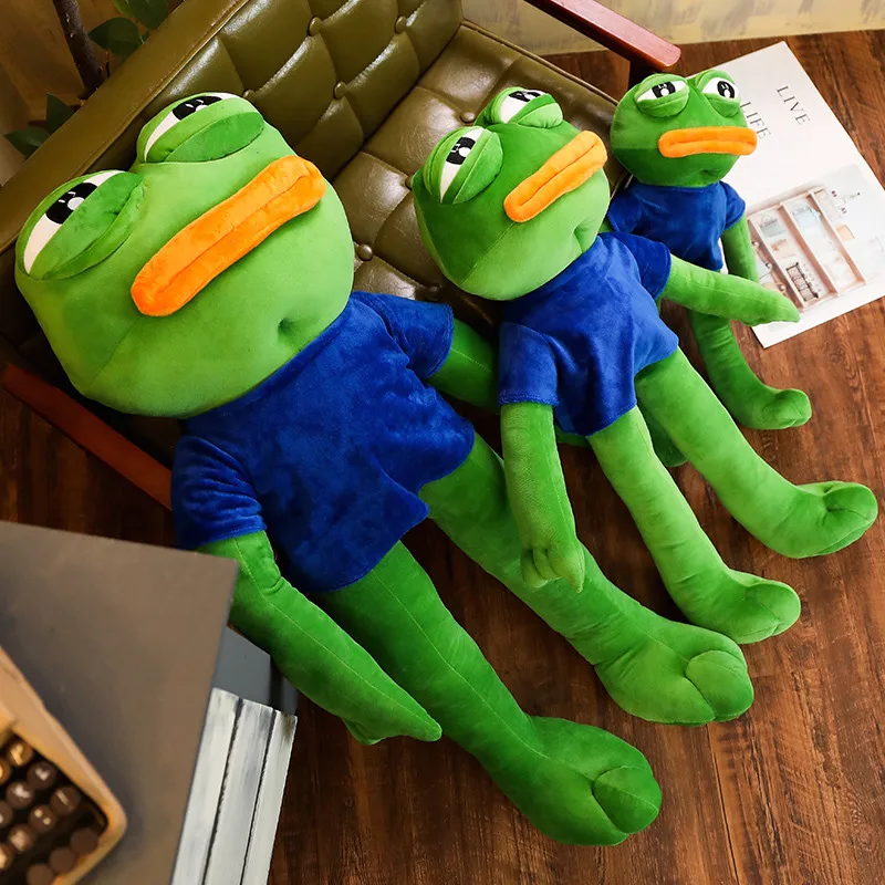 Pepe der Frosch Meme Kuscheltier (ca. 50-90cm)