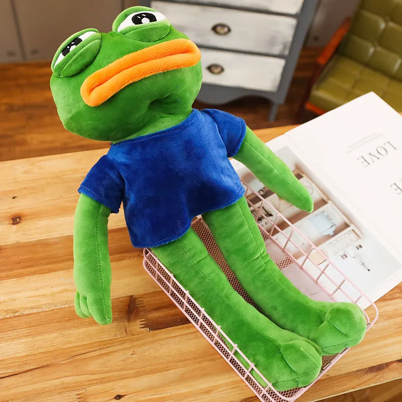 Pepe der Frosch Meme Kuscheltier (ca. 50-90cm)