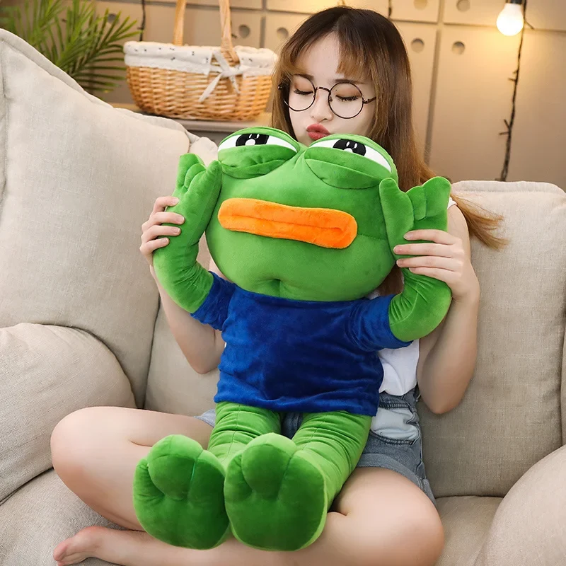 Pepe der Frosch Meme Kuscheltier (ca. 50-90cm)