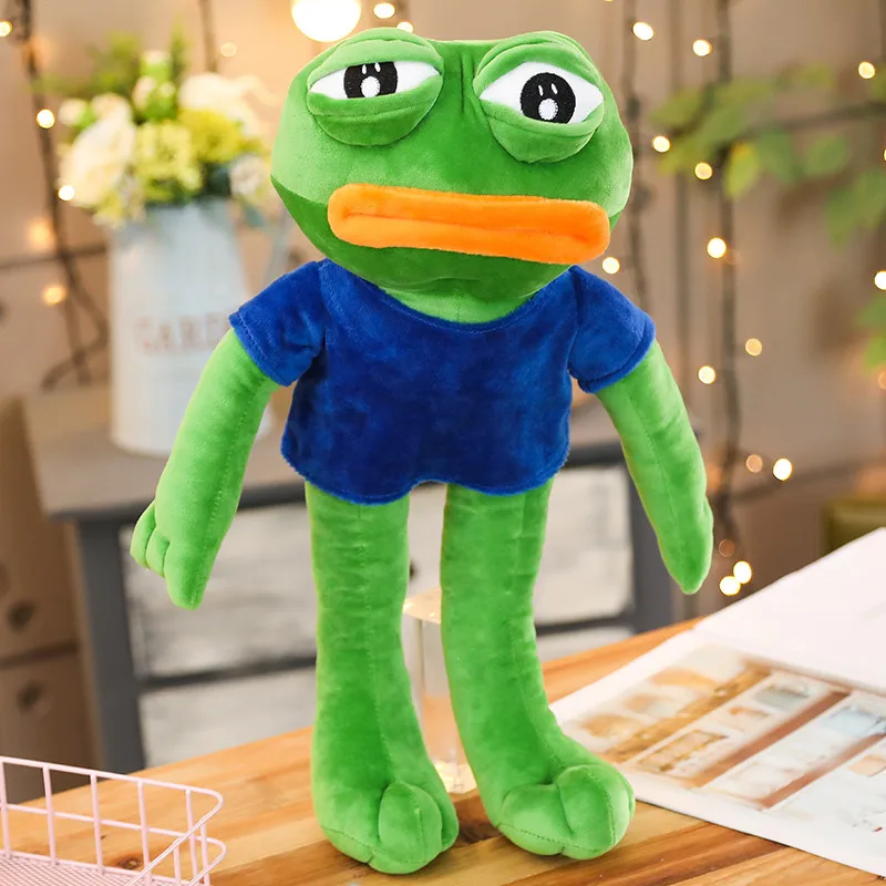 Pepe der Frosch Meme Kuscheltier (ca. 50-90cm)