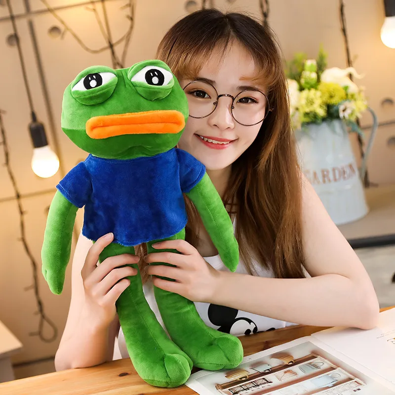 Pepe der Frosch Meme Kuscheltier (ca. 50-90cm)