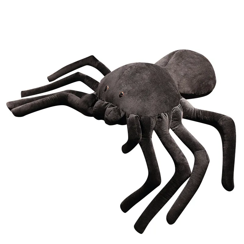 Großes schwarzes Spinnen Kuscheltier