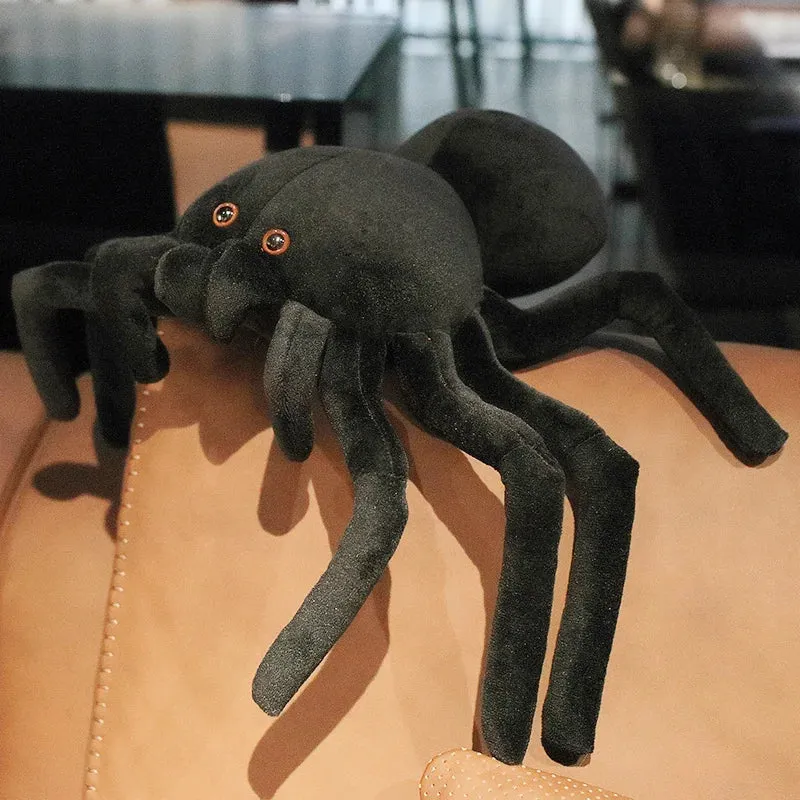 Großes schwarzes Spinnen Kuscheltier