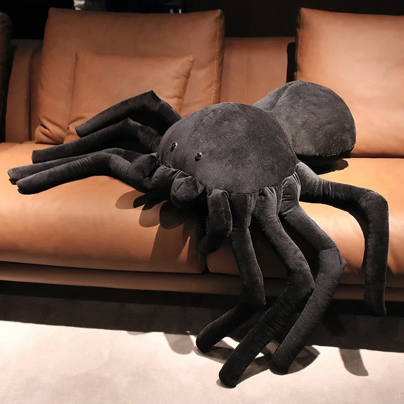 Großes schwarzes Spinnen Kuscheltier