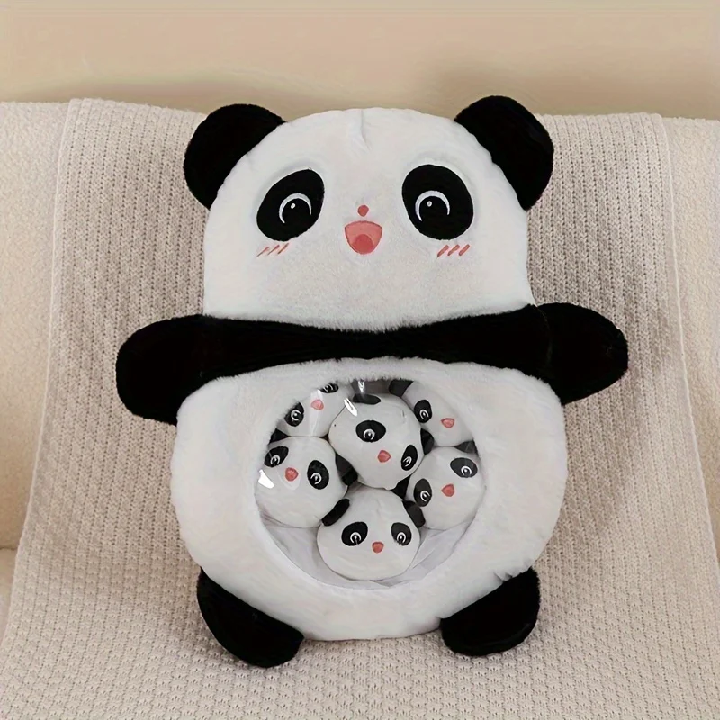 Kawaii Plüschies gefüllt mit Mini Plüschies (Karotte, Erdbeere, Panda etc.)