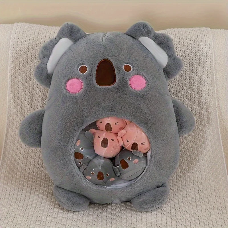 Kawaii Plüschies gefüllt mit Mini Plüschies (Karotte, Erdbeere, Panda etc.)
